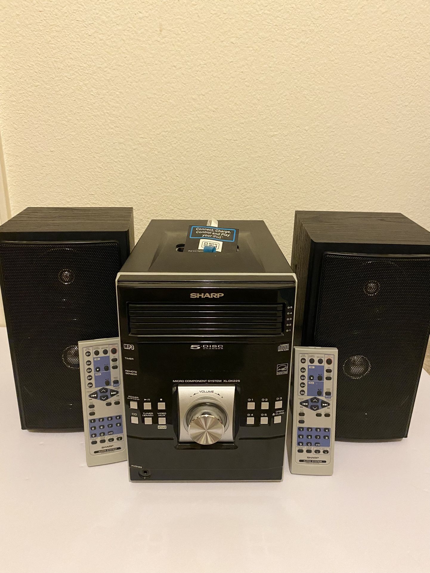 Sharp 5 Disc Changer MP3 Player Home Stereo Sound System🟢🟢read Description