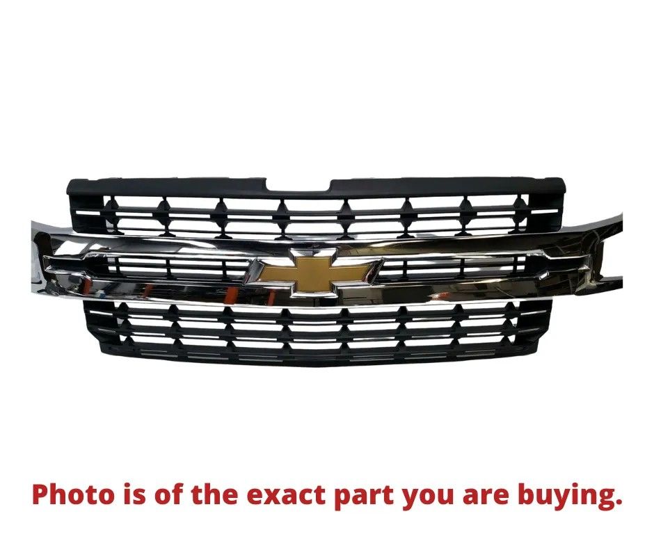 2019 2020 2021 Chevy Silverado 1500 Front Bumper Grill Grille With Emblem OEM