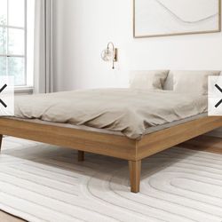 Platform Queen Bed Frame - Plank + Beam, Matte Pecan