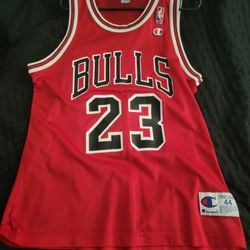 Large Size Vintage 1995 96 bulls championship michael jordan champion jersey