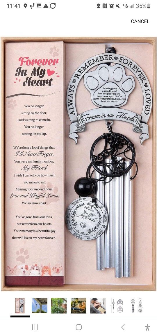 Just Fur Them Pet Memorial Wind Chime