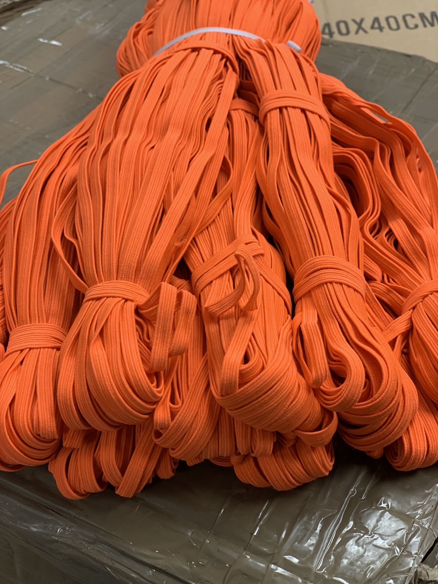 New Orange Braided Elastic 1/4 (33yards)