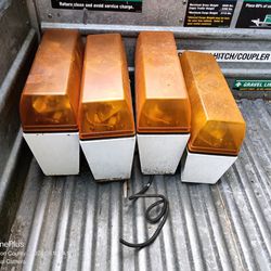 4 Older Amber Lights - take all 4 for $40