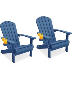 New Set of 2 Adirondack Folding Chairs READ DESCRIPTION