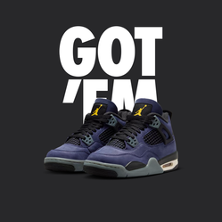 Air Jordan 4 Retro OG Imperial Purple LAKERS Size 5Y