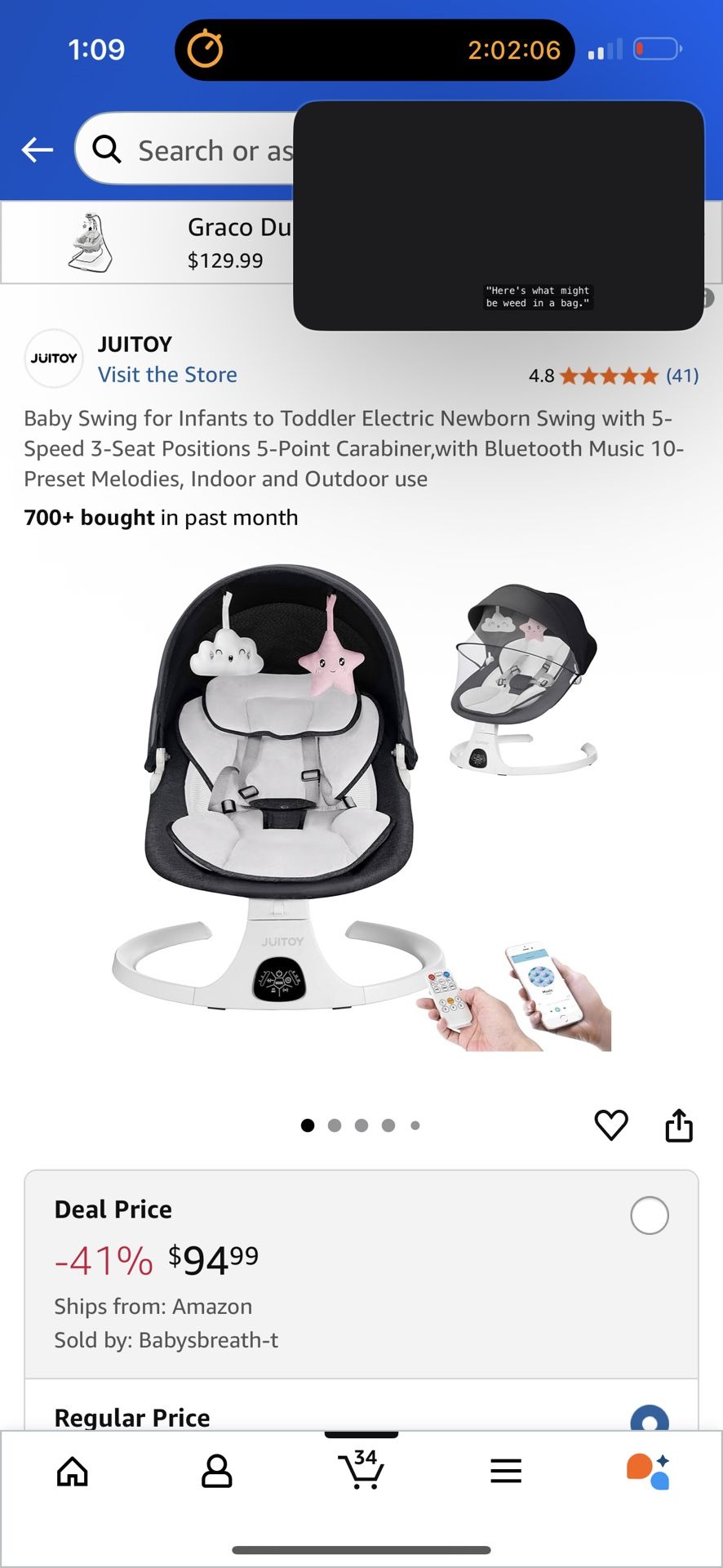 Baby Swing Electric