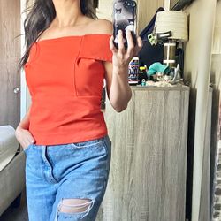 Anthropologie Deletta off the shoulder top
