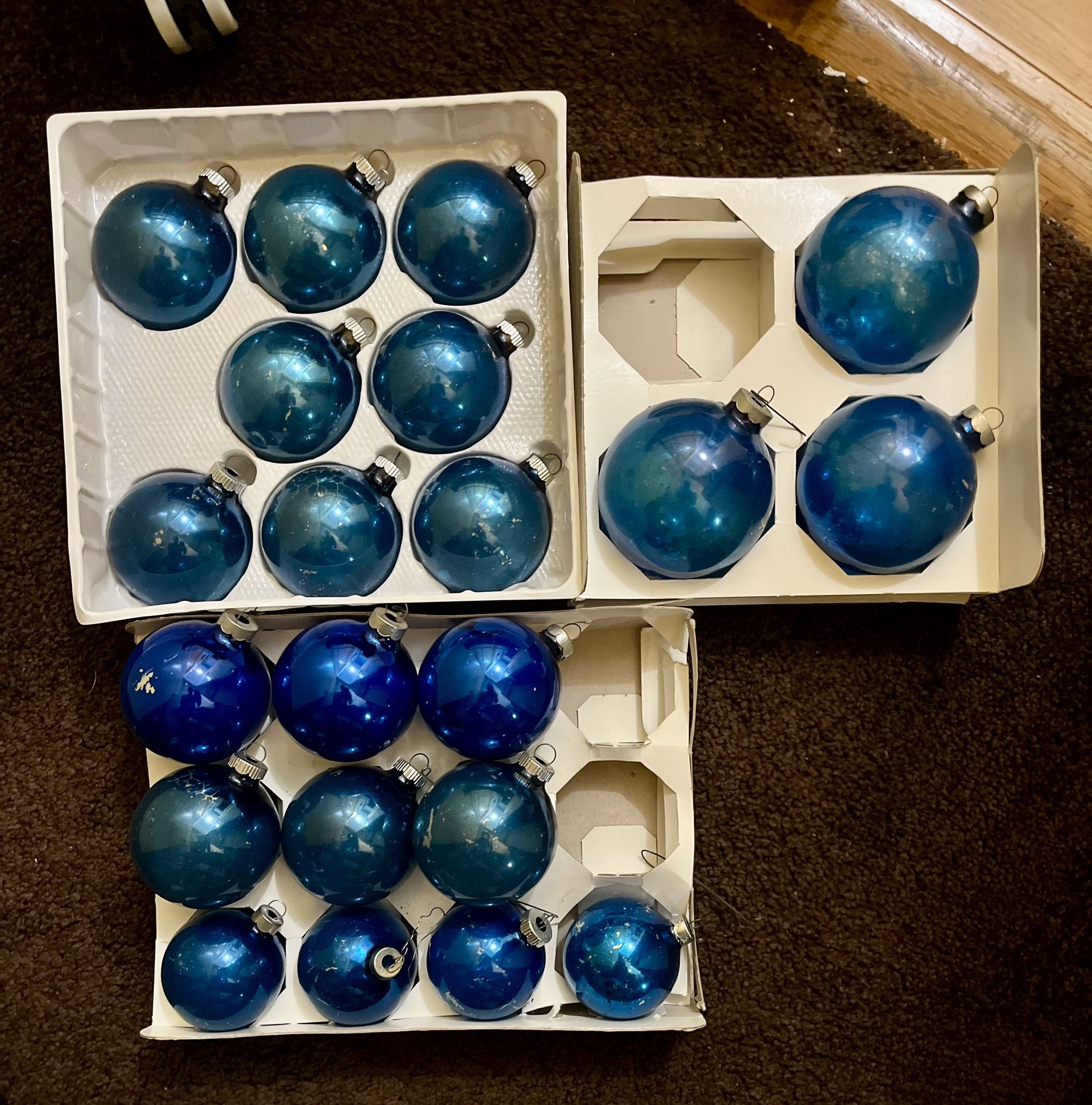 21-Piece Vintage Lot of Shiny Bride Ornaments