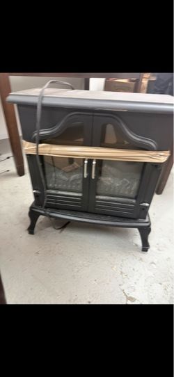 Black Electric Fireplace Stove Heater