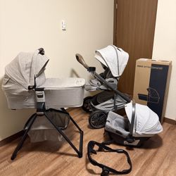 Nuna MIXX NEXT and Car seat and Bassinet and Stend