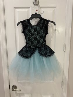 Revolution Ballet Dress Light Aqua / Black Children Medium