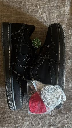 Nike Dunk Low Black Leather Sneakers Travis Scott