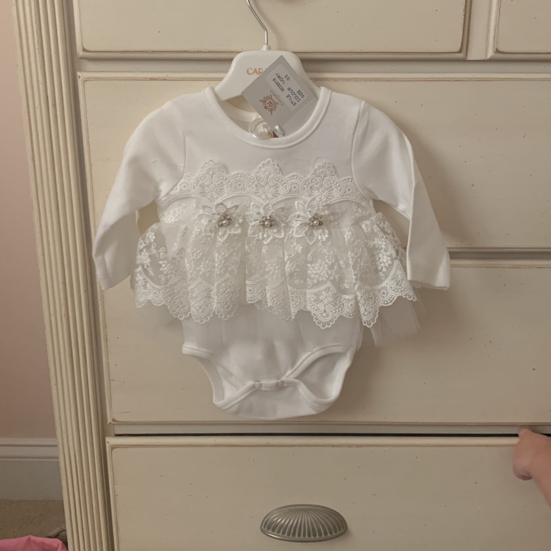 Ivory Onesie With Tutu