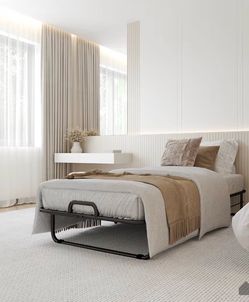 Milliard Deluxe Diplomat Folding Bed with Mattress for Adults, Twin Size, Portable Foldable Bed with Luxurious Memory Foam Mattress & Super Strong Fra