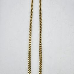 10kt Gold Wheat Link Chain 22G 22.5"