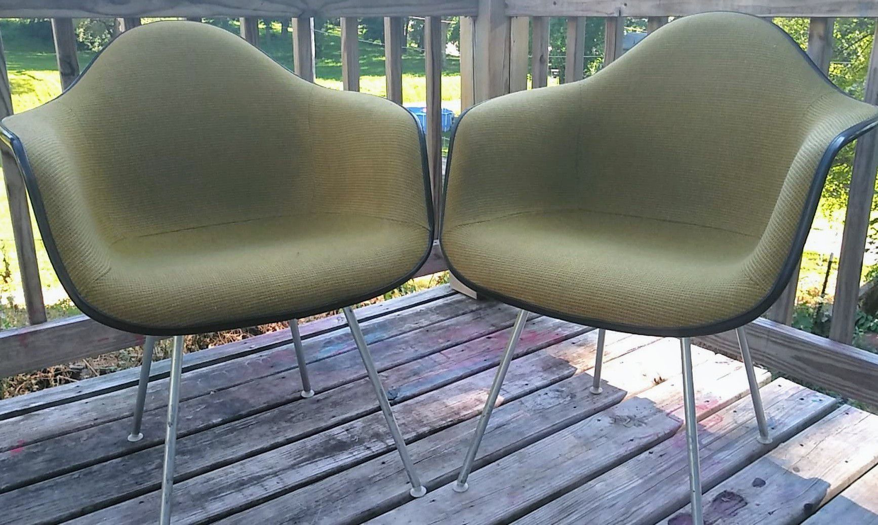 Pair of Eames Era Herman Miller Shell Chairs