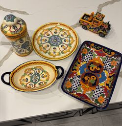 Talavera Mexican Pottery, 5 Pieces