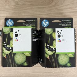 HP Printer Ink 67 - Quantity 2