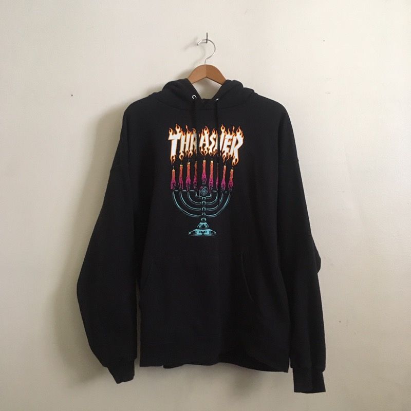 Thrasher Menorah hoodie.