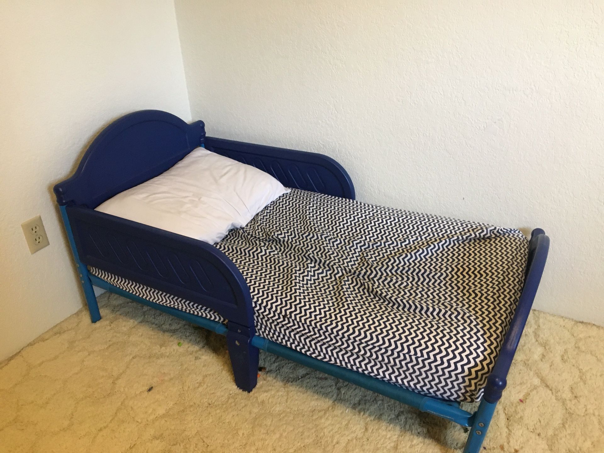 Blue toddler bed/crib mattress