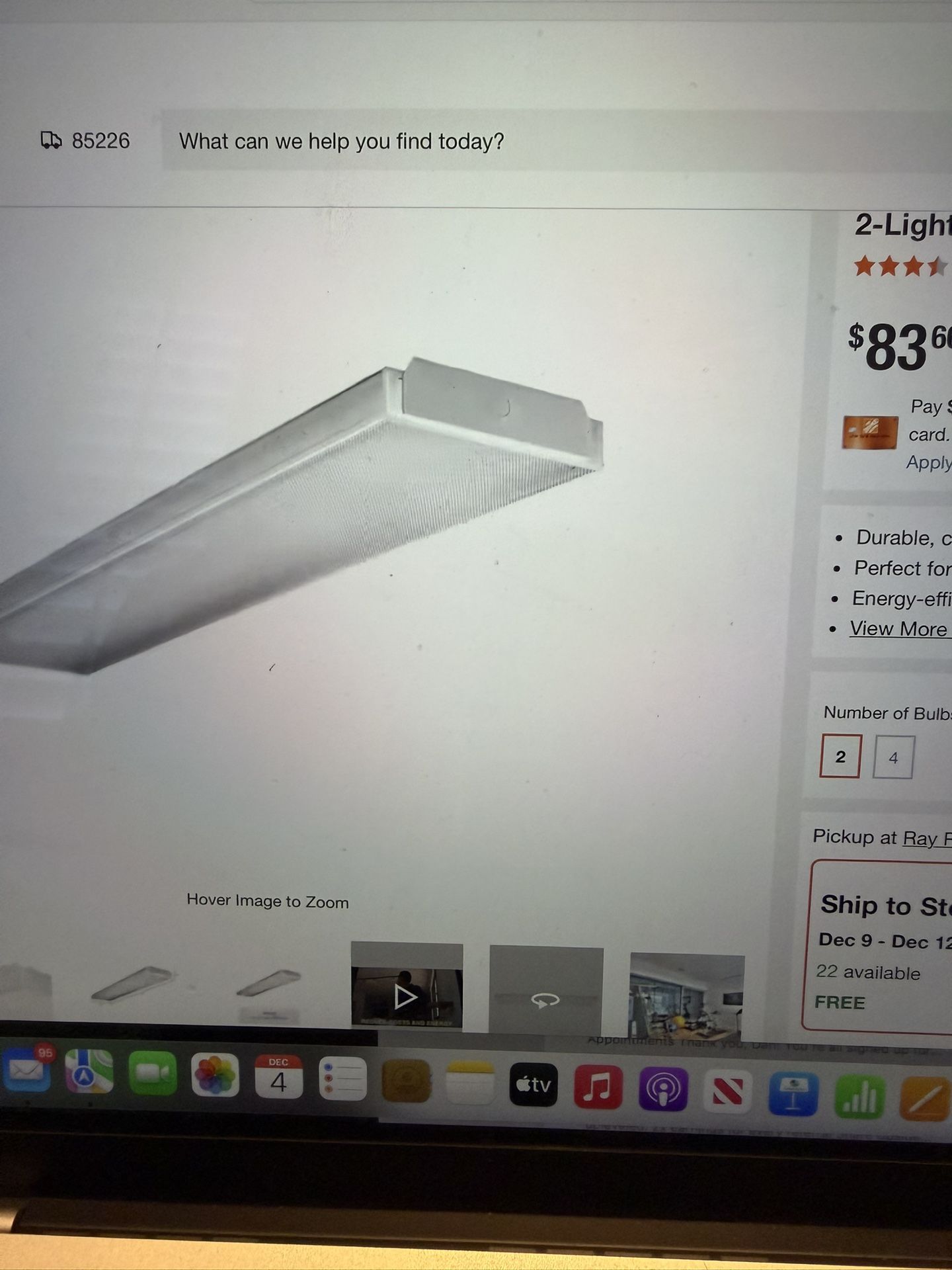 Metalux 4ft T8 Light Fixtures