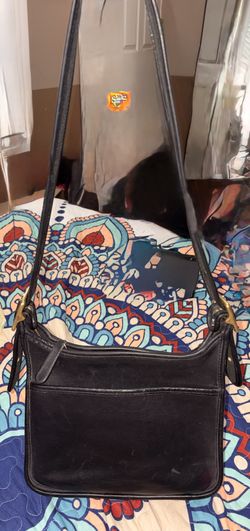 Vintage Coach One Shoulder Bag Leather style9966 Black