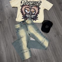 T SHIRT HAT AND JEANS 120$ Everything TODO 120$ 