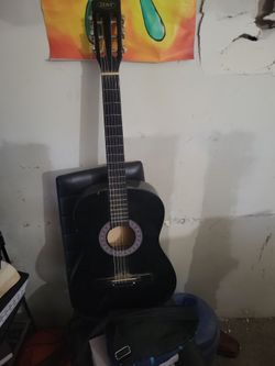 Zeny Black Acoustic Classical Guitar