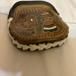 Old Puerto Rico Hand Tooled Leather Coin Purse