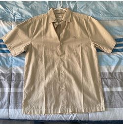 Tommy Bahama Beige Short-Sleeve Button-Down Shirt