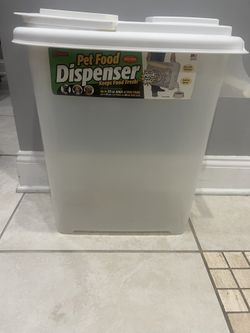 Pet food Dispenser with Food Bowls & Mat 