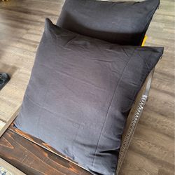 2 New Black Couch Pillow covers w/couch pillows