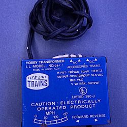 Life-Like Trains Hobby Transformer LL Model 08615 Input VAC 60 Hertz