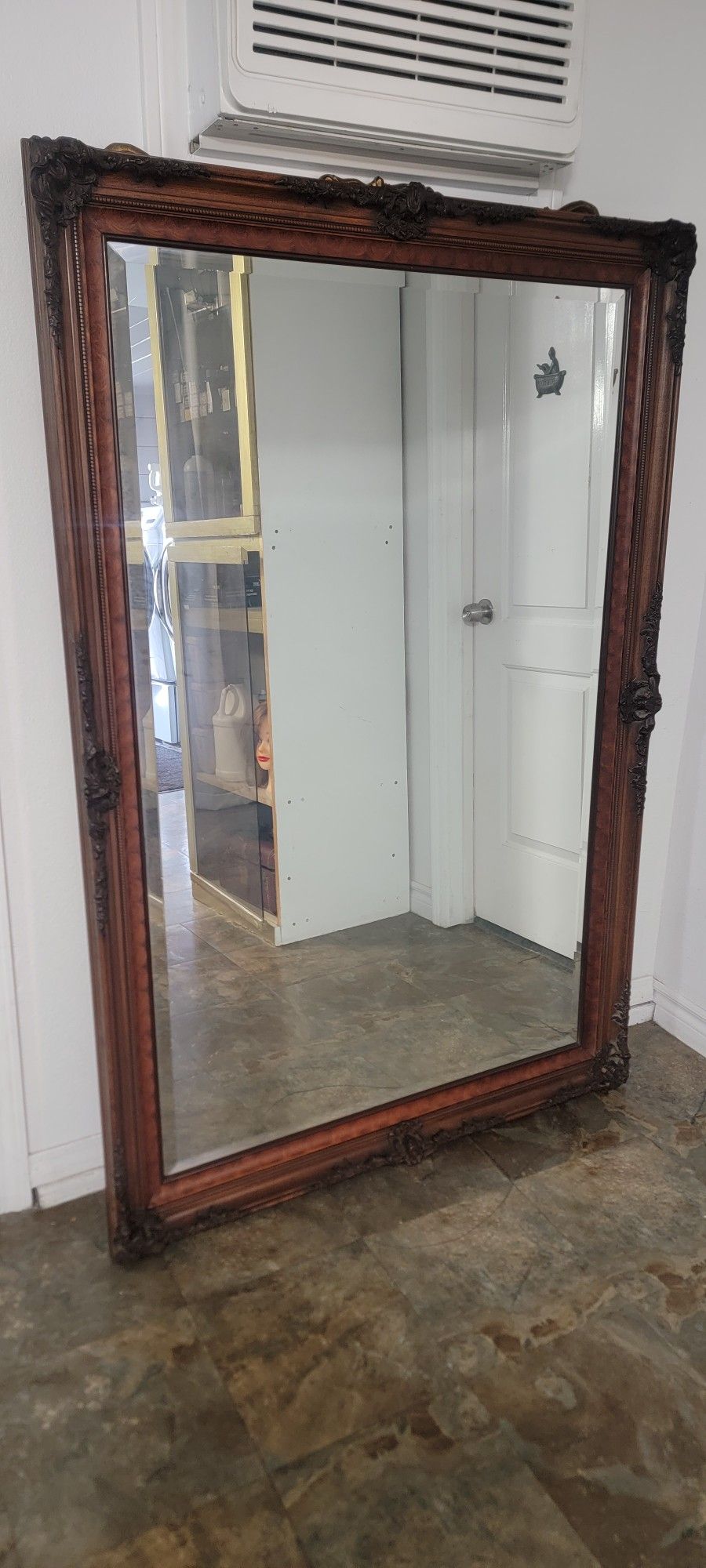 Beautiful Antique Wood Mirror 