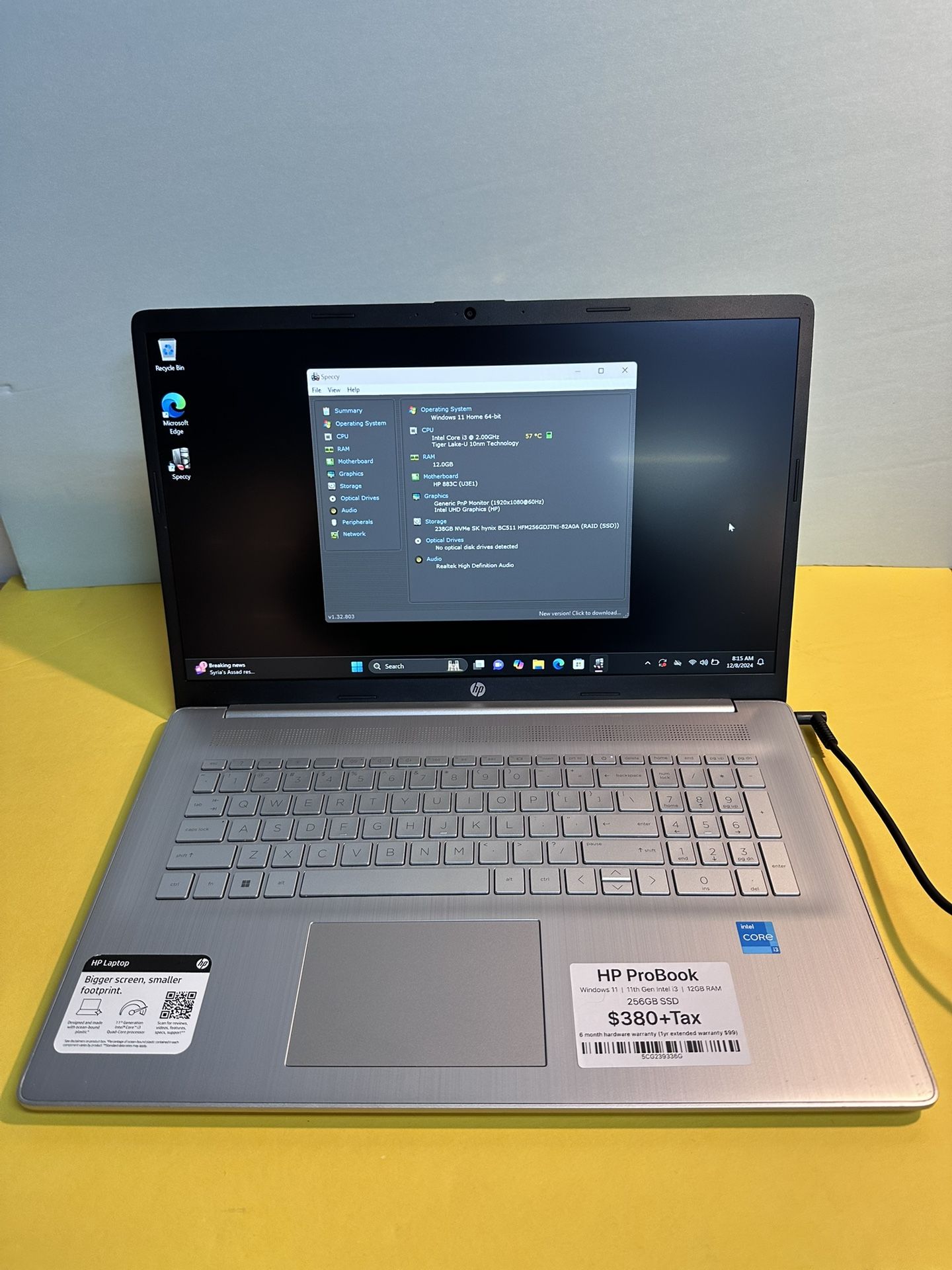 Hp Laptop 17-cn0273st 17 Inch Screen