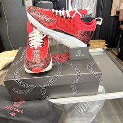 Versace Cross Chainer 'Red Snakeskin'