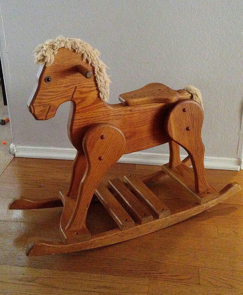 Solid Oak Rocking Horse, Heavy, Stable and Sturdy, Kids