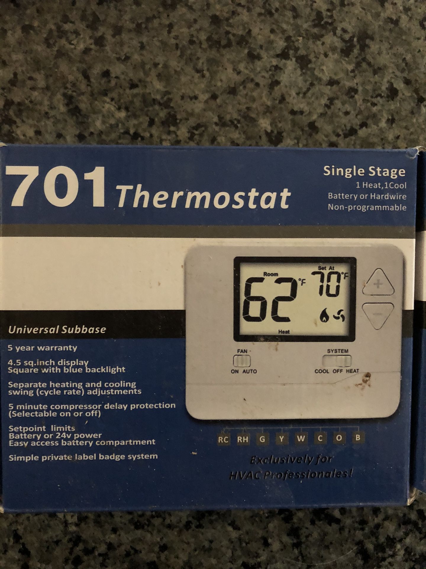 701 Thermostat model KRY1H1C