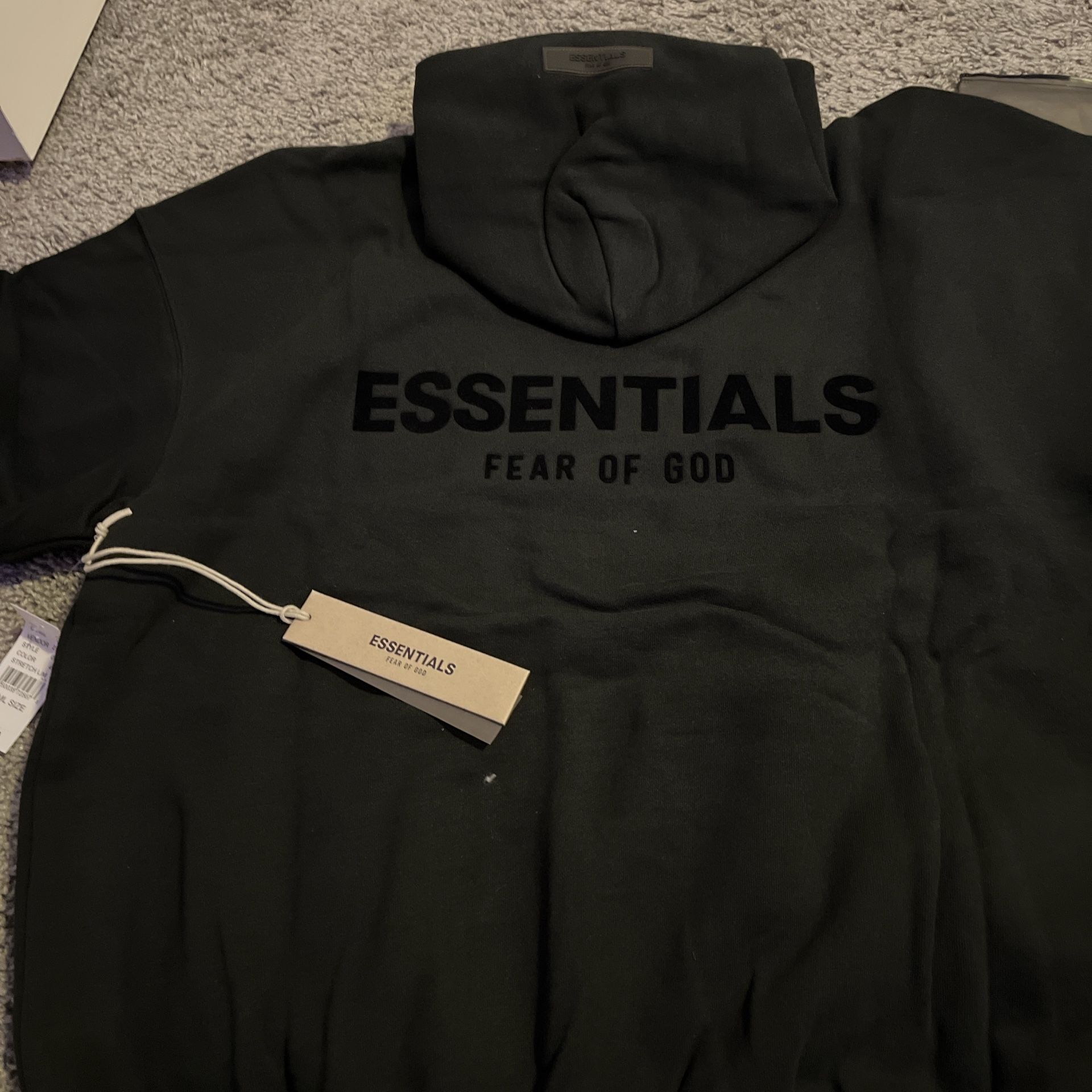 Black Essentials Fear of God hoodie