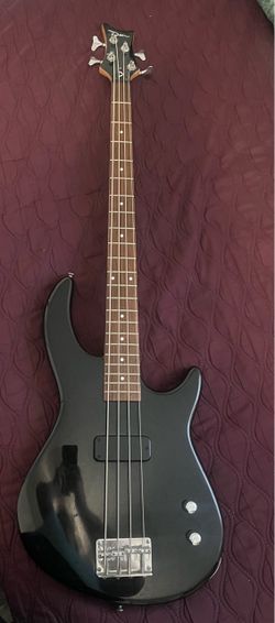 Black 4-String Electric Bass Guitar