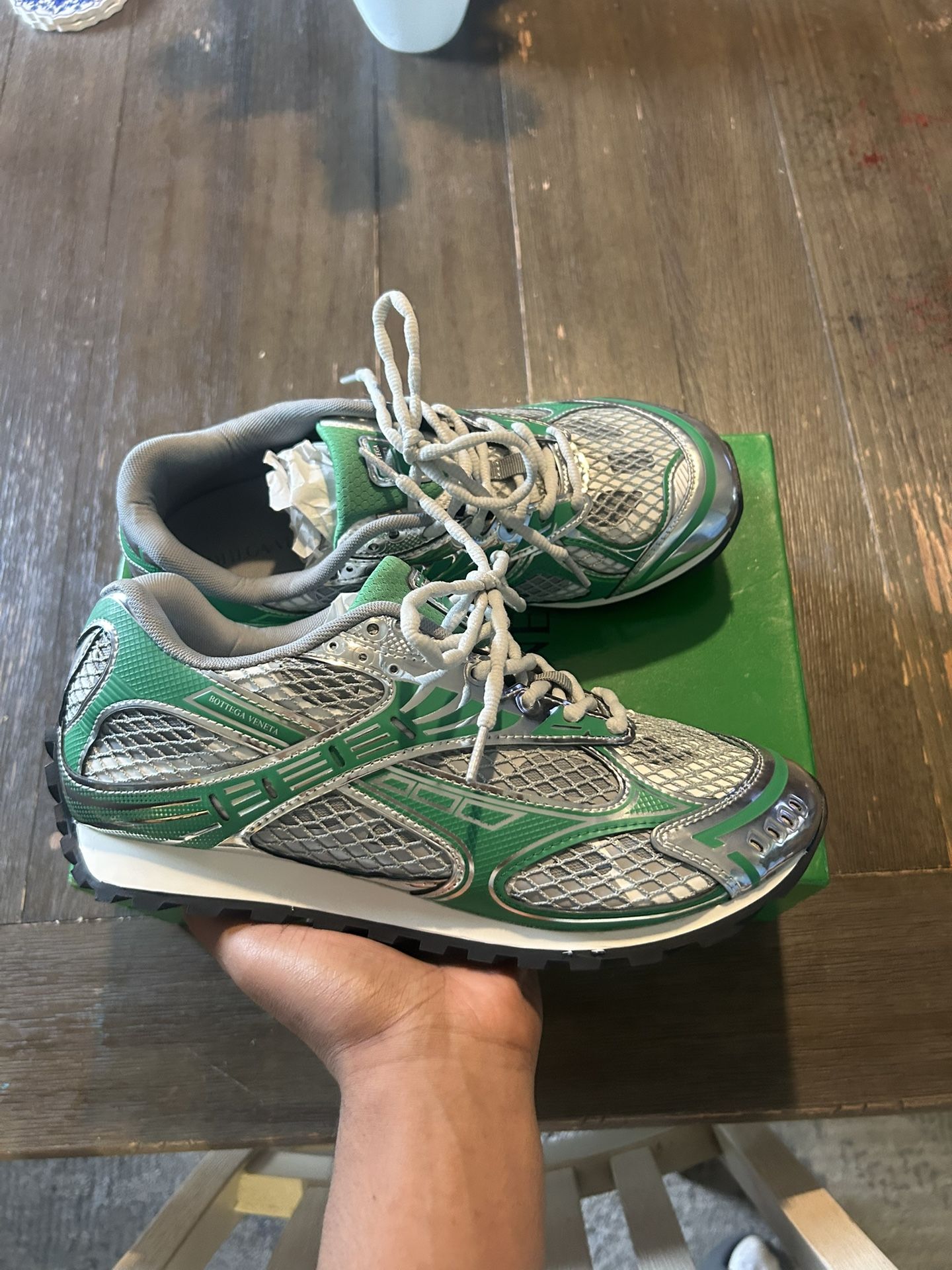 Bottega Veneta Orbit 'Silver Parakeet'