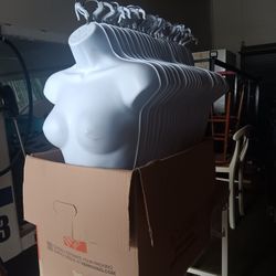 Hanging half body mannequin plastic