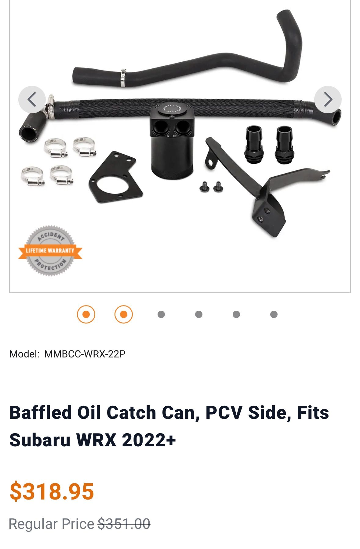 Mushimoto Oil Catch Can WRX VB 