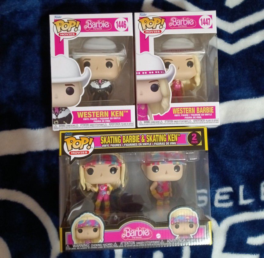 Western and Skating  Barbie And Ken Funko Lot