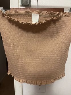 H & M brown tube top