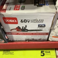 Toro Flex-Force 16 in. 60-Volt Max Lithium-Ion Battery Electric Cordless Chainsaw, 2.5 Ah Battery and Charger Included