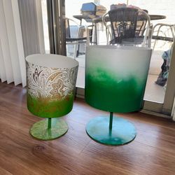 Green Floor Metal Planters