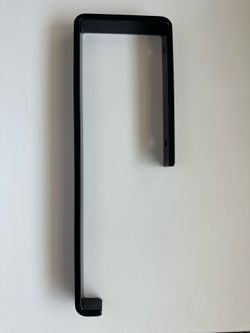 Black steel paper towel holder - wall or cabinet mount