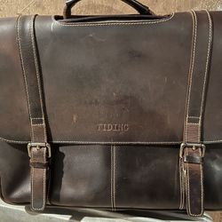 Tiding 100% Natural Leather Briefcase