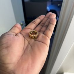 14k Gold Plated Handmade Cuban Link Ring 